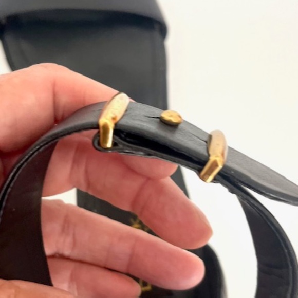 Donna Karen New York Leather ankle Strap Sandals with Translucent Heel F1136321 - Picture 5 of 8